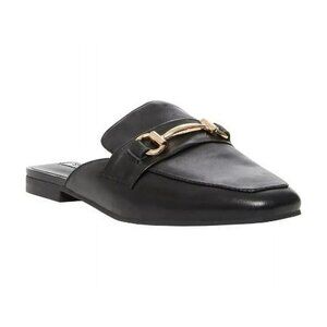 Steve Madden Women's GALILEA Leather Mules - Black, Size: 6.5